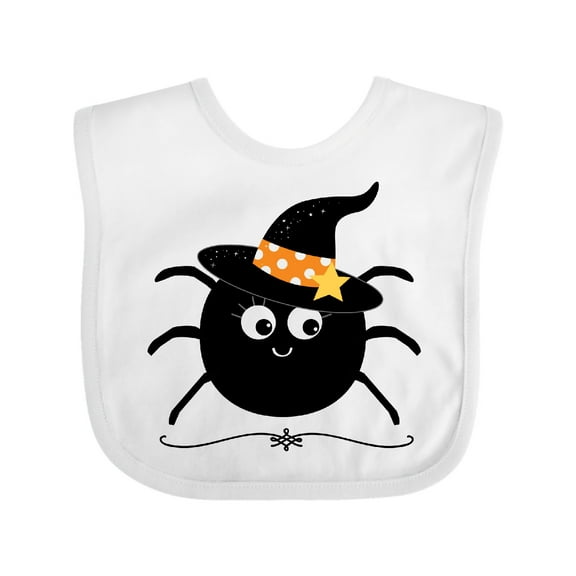 Inktastic Halloween Witch Spider Girls Baby Bib