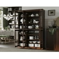 thumbnail image 3 of 100% Solid Wood 48.5" Pantry China Cabinet with Clear Glass Doors and Adjustable Shelves, 3 of 6