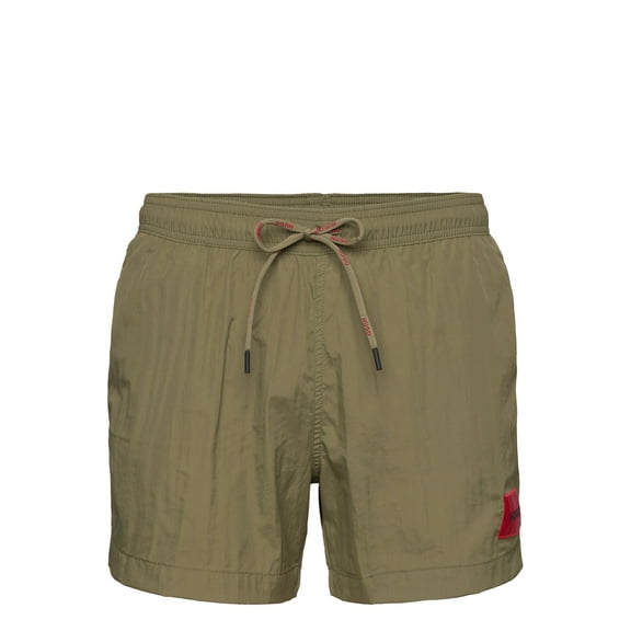 Hugo Boss Dominica Men Trunks Polyester Drawstring Open Green Swim Shorts