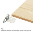 thumbnail image 4 of Uxcell 1/2" Overlay Furniture Hinges Self Closing 2.76" Iron Nickel Plating w Screws Silver Tone 4 Pack, 4 of 4