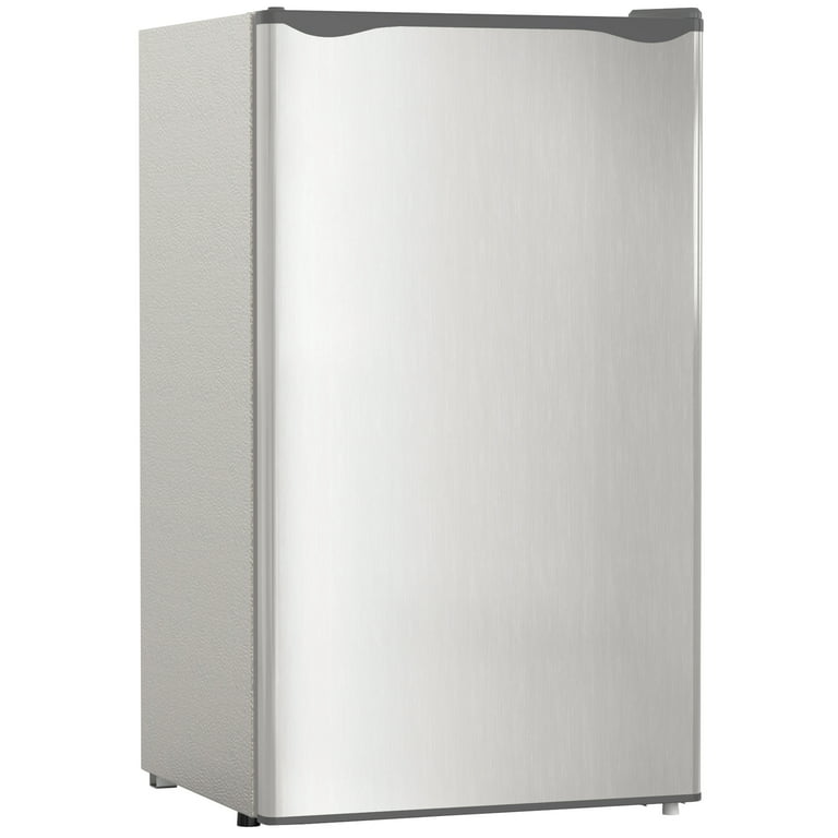 THINK 30,3.2 Cu.Ft. Compact Refrigerator, Mini Fridge with Freezer, 5  Settings, Reversible Door, Single Door Refrigerator for Kitchen, Dorm