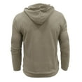 thumbnail image 5 of Handshe Men's Hooded Pullover Shirt, Solid Color Button-Up Long Sleeve with Two Pockets, Casual Outdoor Wear and Daily Apparel,Plus Size, 5 of 6