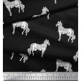 thumbnail image 2 of Soimoi Velvet Fabric Horse Block Print Fabric by Yard 58 Inch Wide, 2 of 3