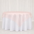 thumbnail image 2 of Efavormart 10 Pack Organza Table Overlay 72"x72" Blush - Sheer Table Topper, 2 of 5