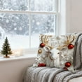 thumbnail image 6 of YIKA Christmas Tree Snowflake Reindeer Pillowcase Christmas Pillow Cover Holiday Decoration Sofa Decoration Linen Pillow Home Sofa Holiday Decoration Pillow Cover 45x45cm D, 6 of 7