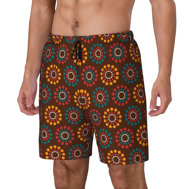 Fotbe 60s and 70s Aesthetic1 Traje de Baño para Hombre – Shorts de Natación de Secado Rápido con Forro y Bolsillos-X-Large