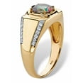 thumbnail image 2 of PalmBeach Jewelry Men's Round Genuine Mystic Fire Topaz and Cubic Zirconia Ring 2.70 TCW in 18k Gold-plated Sterling Silver, 2 of 5