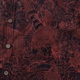 thumbnail image 3 of Men's Breathable Shirt Red Hawaiian Shirt Birds Print 100% Cotton Short Sleeve Button-down Shirt, 3 of 9