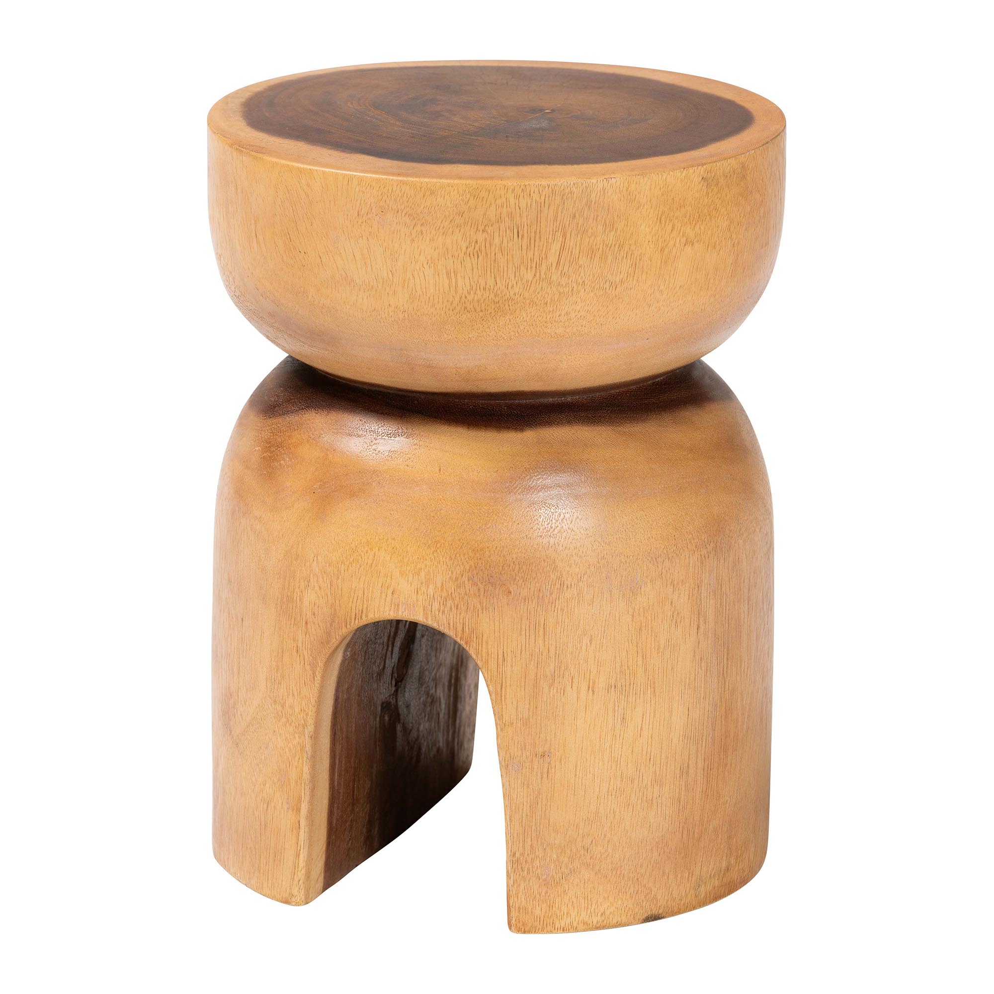 bali & pari Abrina Rustic End Table, Natural Brown