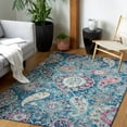 thumbnail image 3 of SAFAVIEH Madison Hope Floral Paisley Area Rug, Blue/Grey, 6'7" x 9'2", 3 of 9