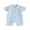 Blue, variant on Cenuakty Baby Boy Plaid Romper Collared Short Sleeve Shorts Jumpsuit Casual Summer Clothes