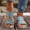 Blue, variant on Eltusu Women's Flat Sandals, Open Toe Soft Bottom Ankle Strap Beach Summer Shoes Blue Size 5.5