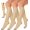 Beige, variant on 3 Pairs Copper Compression Socks for Women & Men Circulation (15-20 mmHg), Best Relief for Medical, Running, Nursing
