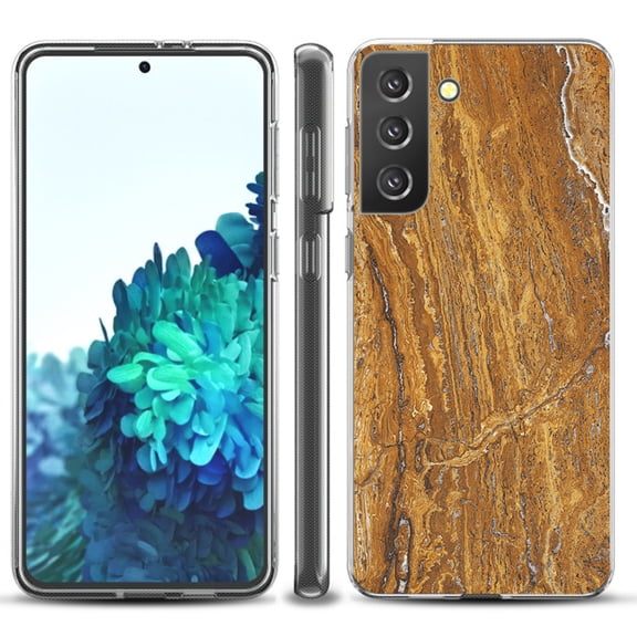 Slim-Fit TPU Protective Phone Case compatible with Samsung Galaxy S21  5G / S21 PLUS 5G, by OneToughShield ® - Marble / Earth