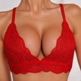 thumbnail image 5 of IFNWSV Bralettes for Women Lace Triangle Cup Lightweight Breathable Seamless Soft Support Everyday Comfort Bra Red S, 5 of 5