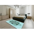 thumbnail image 5 of Ahgly Company Machine Washable Indoor Rectangle Transitional Light Aquamarine Green Area Rugs, 2' x 5', 5 of 7