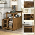 thumbnail image 6 of FAGAGA End Tables with Charging Station for Living Room,Wooden Nightstand with Storage for Bedroom,Light Brown, 6 of 11