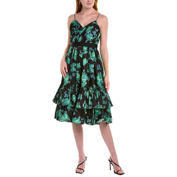 Zac Posen womens Taffeta Cocktail Dress, 6, Green