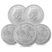 Lot of 5 - 2024 Niue 1 Kilo Phoenix Silver Coin .999 Fine