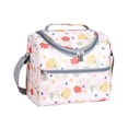 thumbnail image 3 of Cooler Lunch Bag, Bento Lunch Bag, Insulated Lunch Bag, Lunch Bag with Shoulder Strap, Pink Floral Square Flip-Top Reusable 9.4X7.9 Inch Hand-Held Tote, Perfect for Work, Picnic, 3 of 6