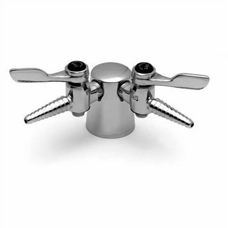 T&S Brass - Lab Turret, Tapered w/Two 90 Degree Hose Cocks
