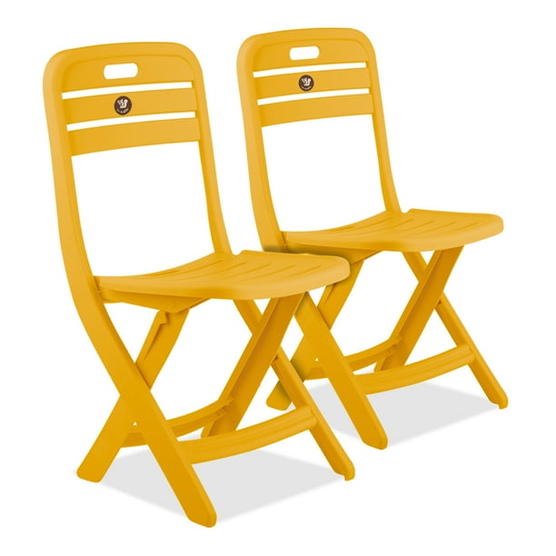 2 Sillas Plegables Infantil Preescolar Bambino Amarillo Maracuya