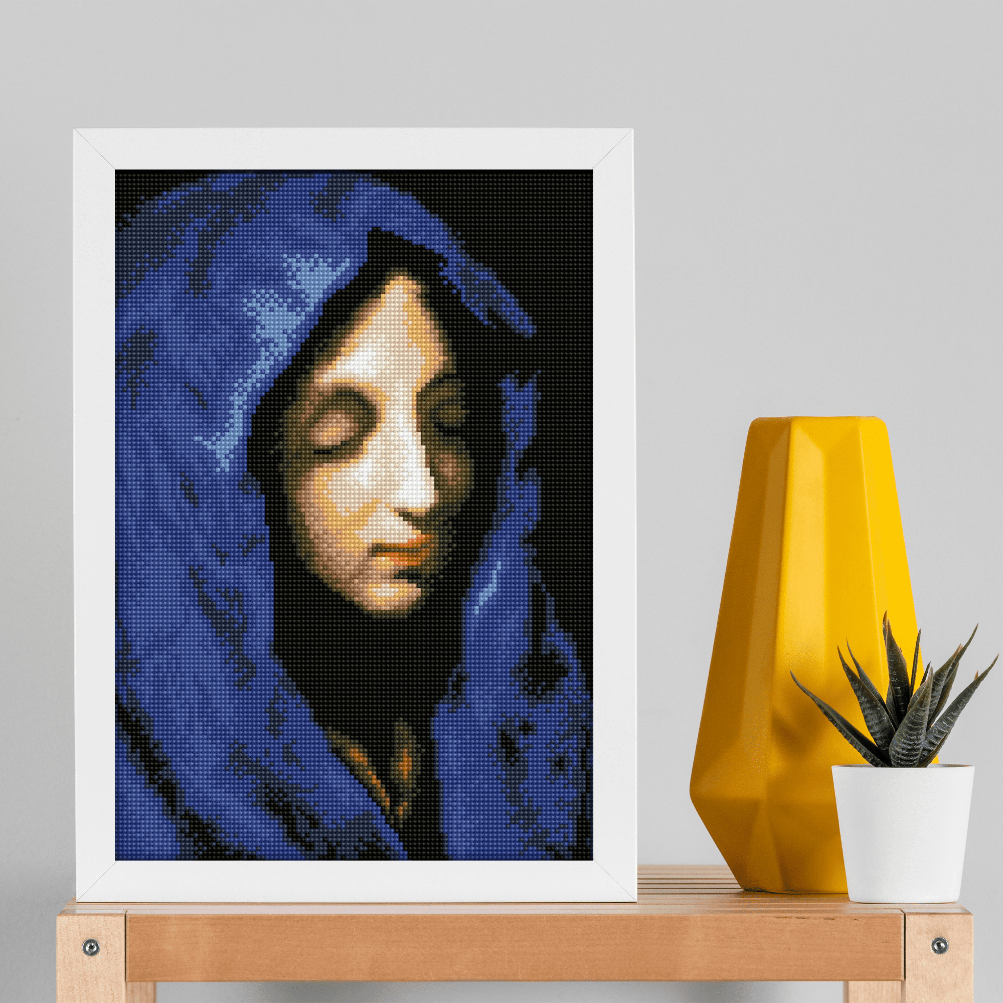 Diamond Dotz The Blue Madonna (apr�s Carlo Dolci)Portrait Diamond Painting Kits for Adults - Diamond Art Kits a Relaxing Creative Craft Kit with Dotz Gems 17.7"x13.7"
