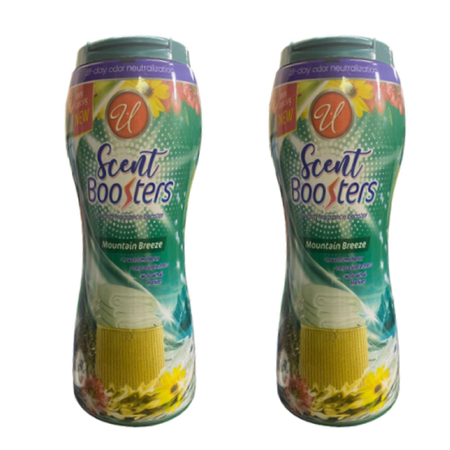 Scent booster In-wash fragrance booster mountain breeze long lasting freshness work with all machines-12oz each-pack of 2