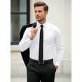 thumbnail image 3 of OALUXE Mens Dress Shirts Formal Long Sleeve Button Down Business Solid Shirt, 3 of 7