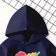 thumbnail image 6 of KPOPLK Boys Fashion Hoodies Kids Long Sleeve Hooded Sweatshirts Fall Winter Pullover Top Navy Size 18-24 Months, 6 of 7