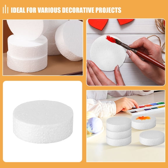 PAMINGONO 10pcs White Round Foam Cylinders for Wedding and Birthday Party Decorations