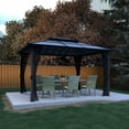 thumbnail image 4 of VEIKOUS 13' x 10' Outdoor Hardtop Gazebo w/Double Polycarbonate Roof & Metal Frame Pergola for Patio, Garden, 4 of 17