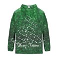 thumbnail image 3 of Men’s Hooded Sweatshirt Long Sleeve Pullover with Adjustable Drawstring and Abstract Glitter Pattern for Casual Wear Green 3XL, 3 of 4
