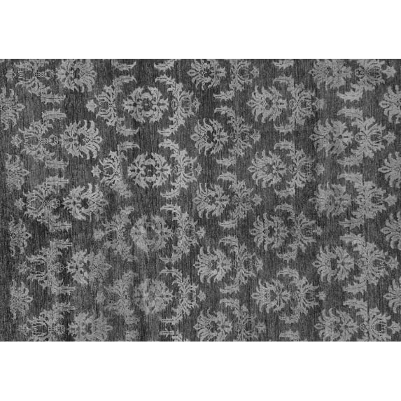 Ahgly Company Indoor Rectangle Abstract Gray Modern Area Rugs, 7' x 9'