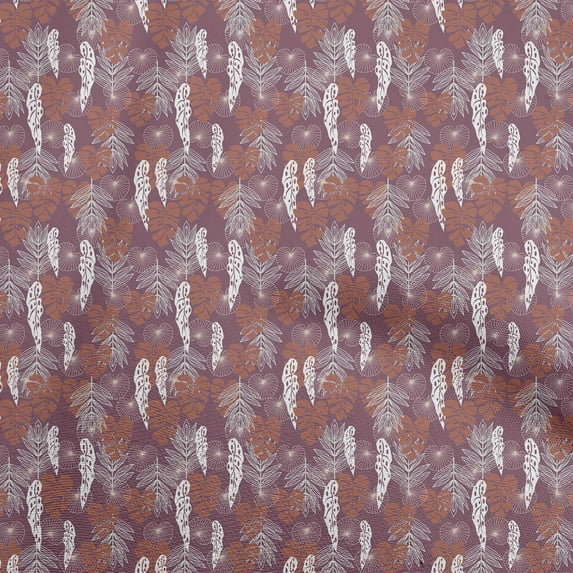 oneOone Polyester Spandex Purple Fabric Tropical Dress Material Fabric Print Fabric By The Yard 56 Inch Wide