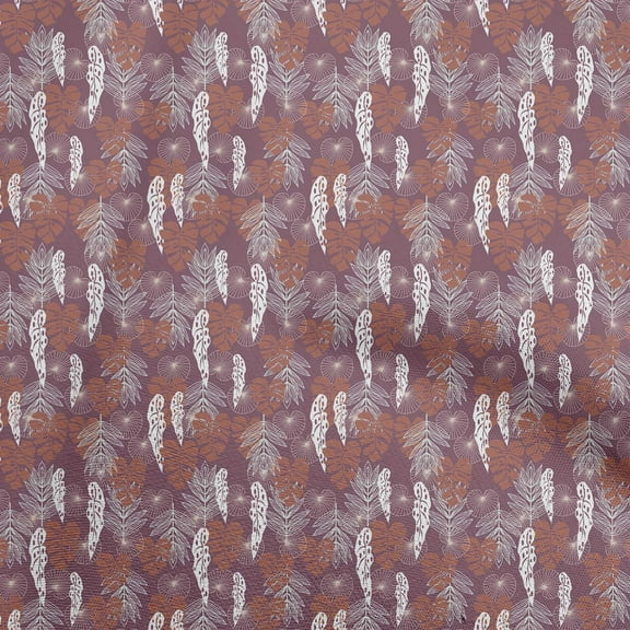 oneOone Polyester Spandex Purple Fabric Tropical Dress Material Fabric Print Fabric By The Yard 56 Inch Wide