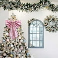 thumbnail image 3 of 1PC Wreath Bow Front Door Hanger Large Plaid Check Bow Christmas Wreath Accessories Xmas Thanksgiving Fall Party Yard Doorway Indoor Outdoor Wall Decoration, 3 of 7