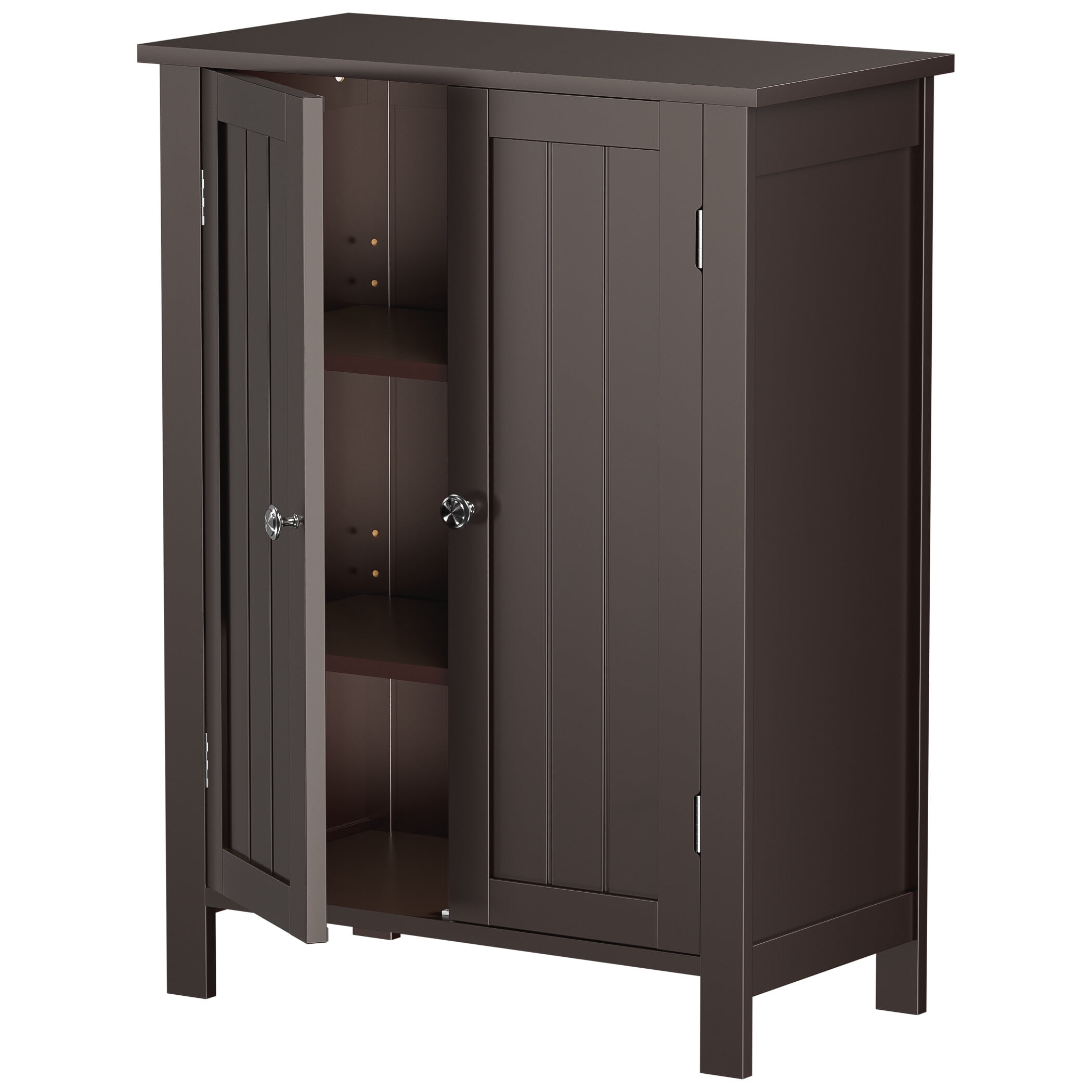 ZENY Bathroom Freestanding Cabinet Storage, Brown, 11.8''