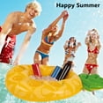 thumbnail image 6 of Inflatable Floating Drink Pallet, Pool Floating Tray, Portable Floating Snack and Drink Holder for Pool Parties, Durable Yellow PVC Material, 6 of 8