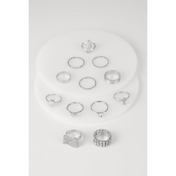 Women's Assorted Cubic Zirconia Rings Set of 12