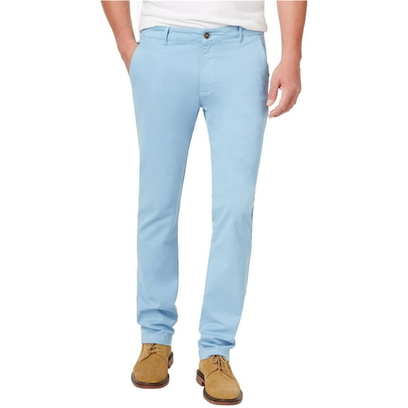 Weatherproof Mens Twill Casual Chino Pants, Blue, 40W x 30L