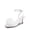WHITE-MESH, variant on Women's Low Kitten Wedding Heels Ankle Strap Square Toe Heeled Sandals Flower Dress Shoes
