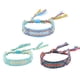 thumbnail image 1 of 3 pulseras ajustables para mujeres y niñas, pulseras tejidas de la amistad, pulsera tejida con borlas, 1 of 5
