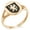 Rose Gold, variant on Stainless Steel Griffin Valor Coat of Arms Shield Minimalist Oval Top Polished Statement Signet Ring