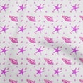 thumbnail image 1 of oneOone Cotton Poplin Twill Fuschia Pink Fabric Ocean Watercolor Starfish Sewing Craft Projects Fabric Prints By Yard 56 Inch Wide, 1 of 4