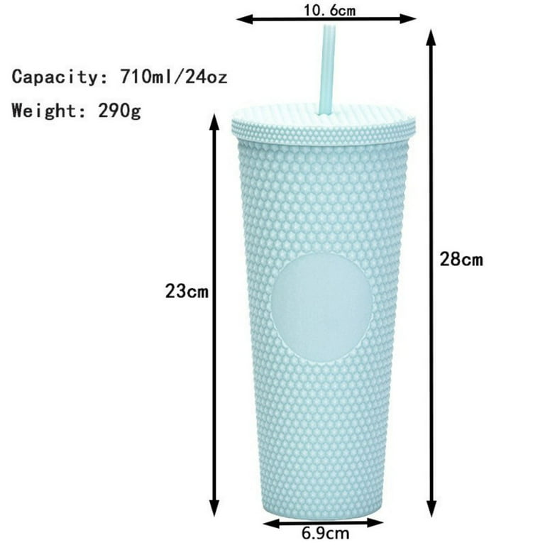Starbucks Cups Matte Diamond Studded 12 Colors Tumbler Cold Cups 24oz/710ml  Gift