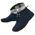 thumbnail image 3 of Leozcaa Mens Winter Boots Casual Lightweight Snow Boots Warm Water-Resistant Comfortable Ankle Shoes, 3 of 9