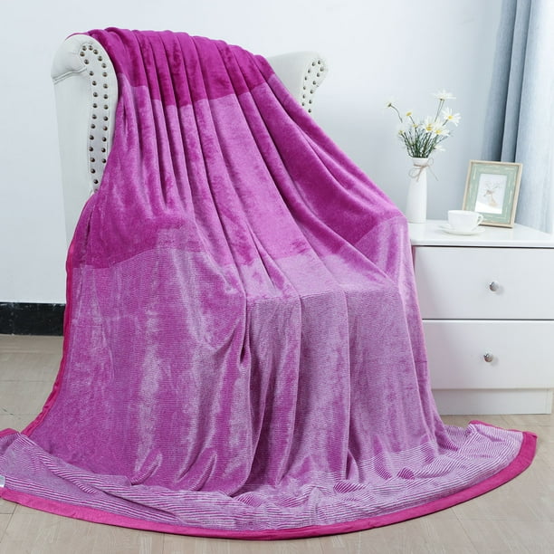 Unique Bargains Soft Warm Fuzzy Microfiber Gradient ...