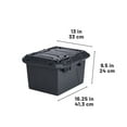 Plano Sportsman's Crate, Black, 16Quart Lockable Storage Box