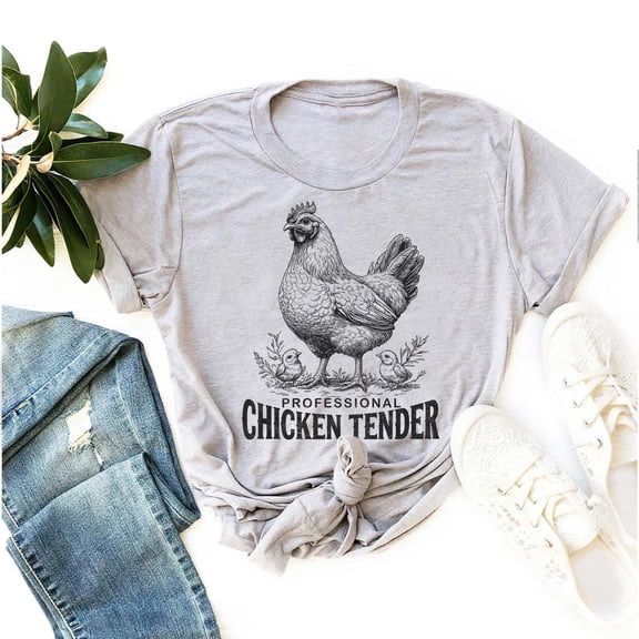 Tee Clo Professional Chicken Tender T-Shirt Farm Animal Lover Gift Tee, Full Size S-5XL